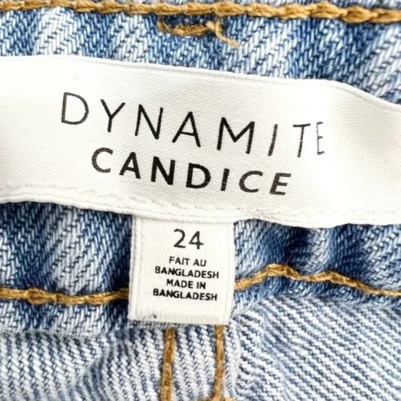 Dynamite CANDICE light wash 100% cotton boot cut jeans 24 - Picture 5 of 5